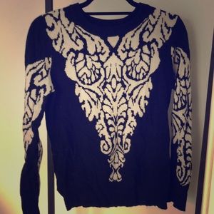 Nordstrom brand black sweater with white print